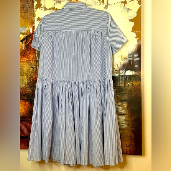 Kate Spade Poplin Striped Shirt Swing Dress - Picture 4 of 5